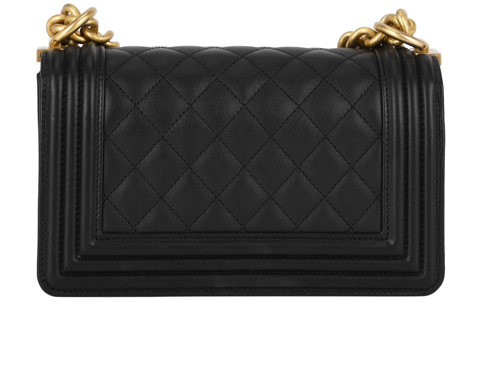 Small Boy Bag, &pound;2,600, Handbags, Black, Lambskin Leather, Back view